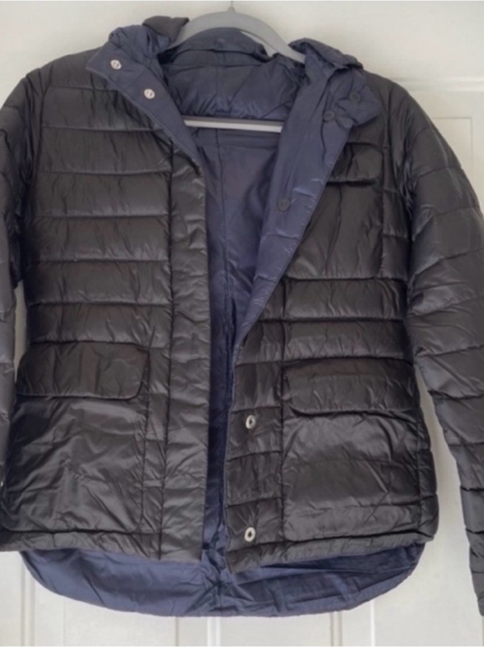 Athleta reversible black puffer jacket coat - Picture 6 of 11